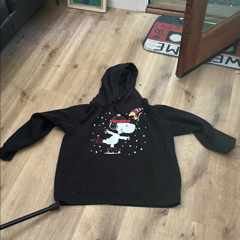 Black Snoopy Graphic Hoodie - Brand Not Specified